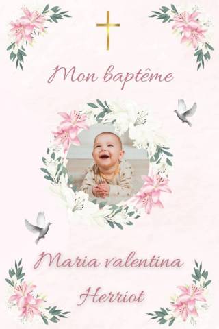 Faire-part bapt�me - Maria Valentina